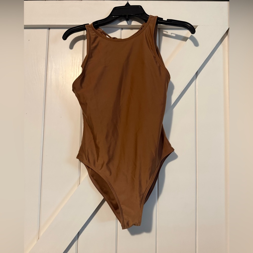 Brown Medium One Piece Swimsuit